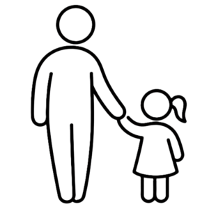 stay-in-room - Dr. Spandanas Dentistry - Dr. Spandanas Dentistry Adult and child holding hands while walking together (stick-figure illustration)