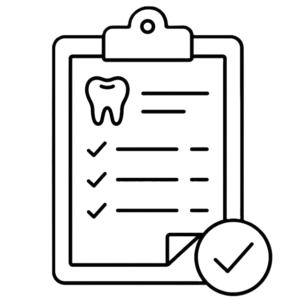 written-estimate - Dr. Spandanas Dentistry - Dr. Spandanas Dentistry Clipboard featuring a tooth icon and a checklist with multiple checks, plus a circular checkmark badge (dental health form).
